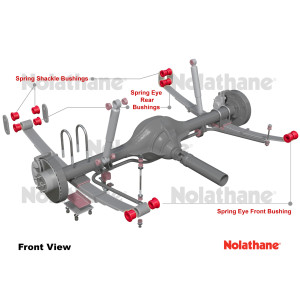Kit silent blocs polyuréthane Nolathane lames de suspension arrière Dmax 2003-2011
