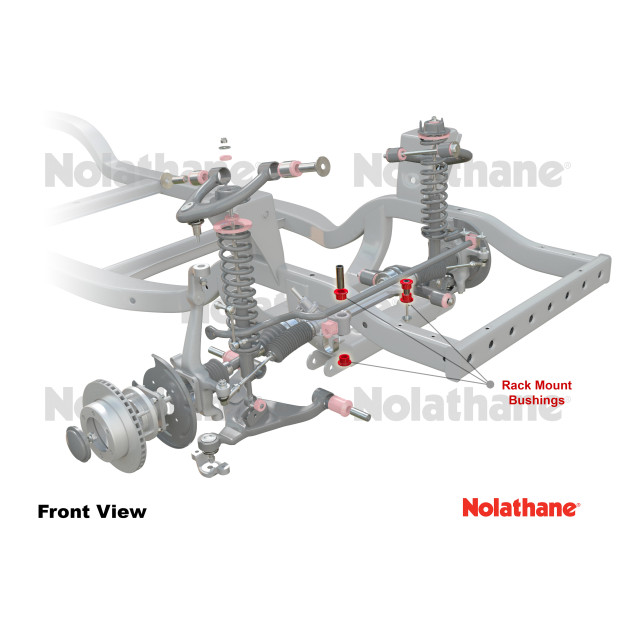 Kit silent bloc Nolathane crémaillère de direction Hilux Vigo KDJ12