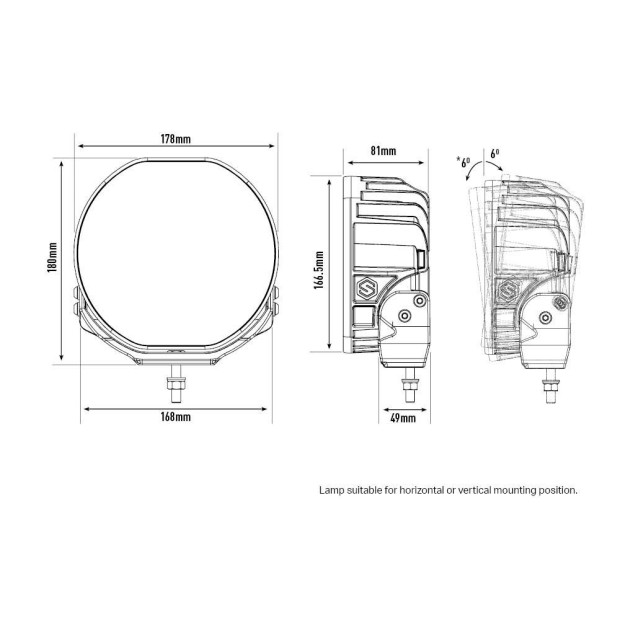 PHARE LED LAZER SENTINEL ELITE 7"  /  BLANCHE - Avec feux de position