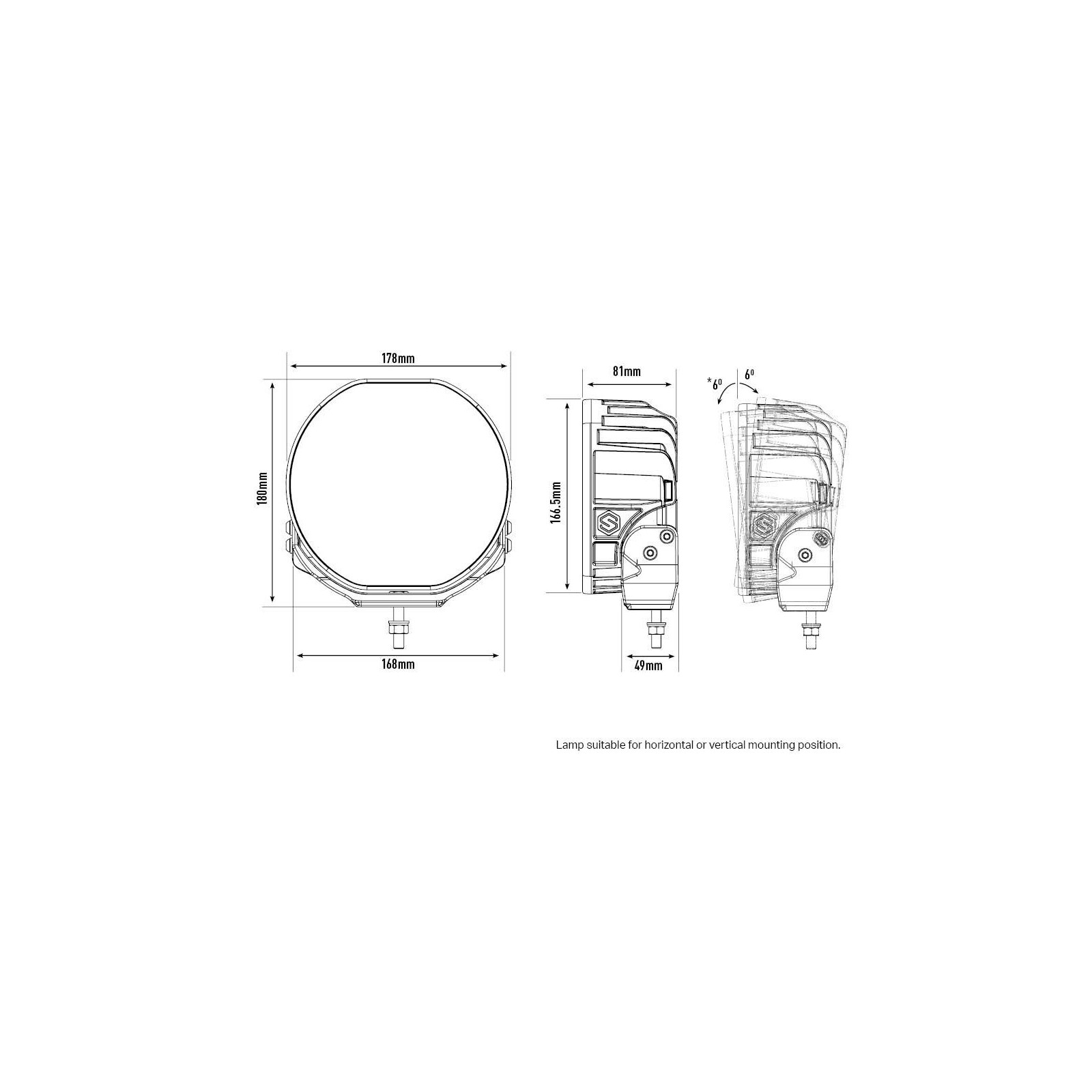 PHARE LED LAZER SENTINEL ELITE 7"  /  BLANCHE - Avec feux de position
