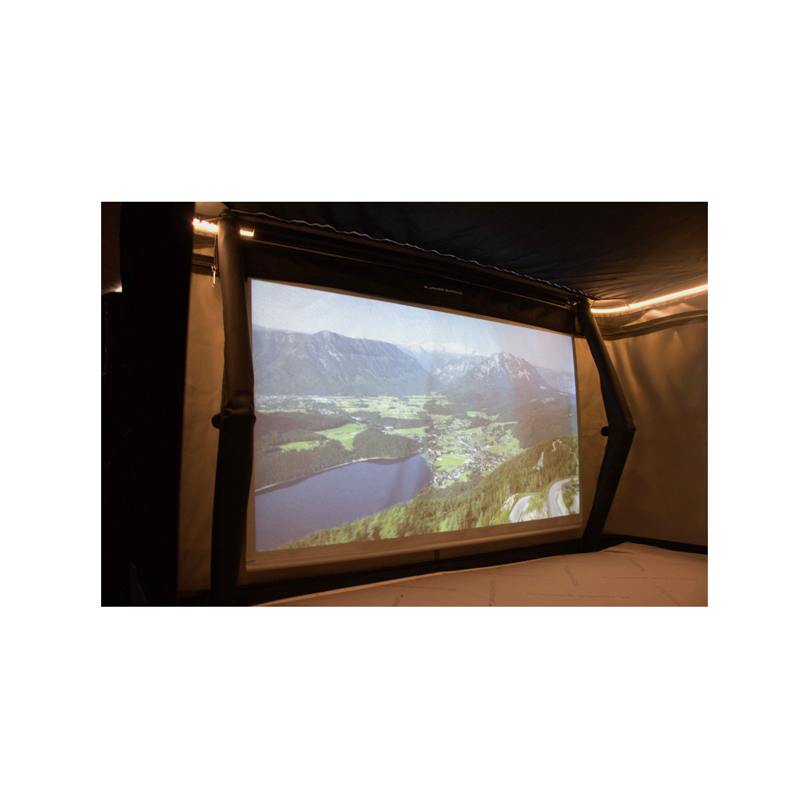 Ecran de projection intérieur de tente de toit James Baroud