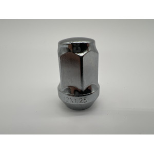 Ecrou de roue chromé 12x125 - Hex 19mm - Cône 60° - L35mm N4-Offroad