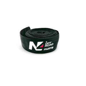 Protection de corde synthétique coté crochet de treuil noire 12mm x 3M N4-Offroad