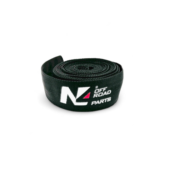 Protection de corde synthétique coté crochet de treuil noire 12mm x 3M N4-Offroad