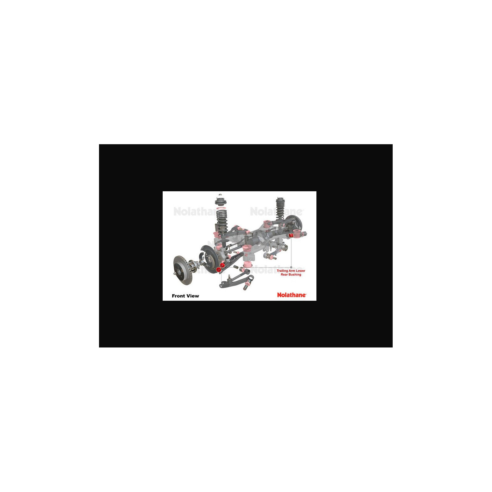 Paire silent blocs polyuréthane Nolathane tirant arrière inférieur Pajero 3