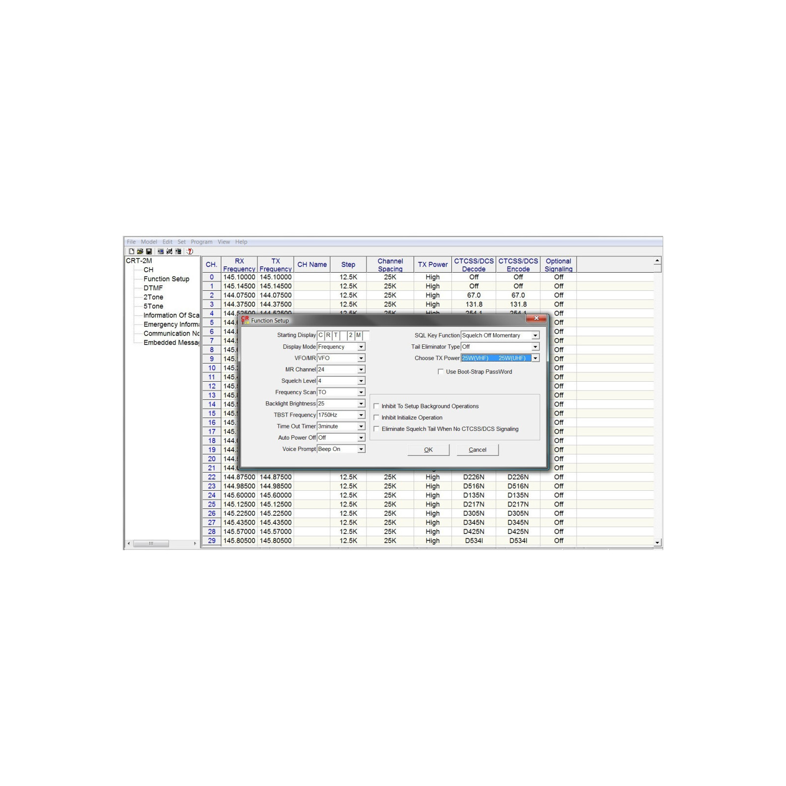 Postes VHF CRT TX000022