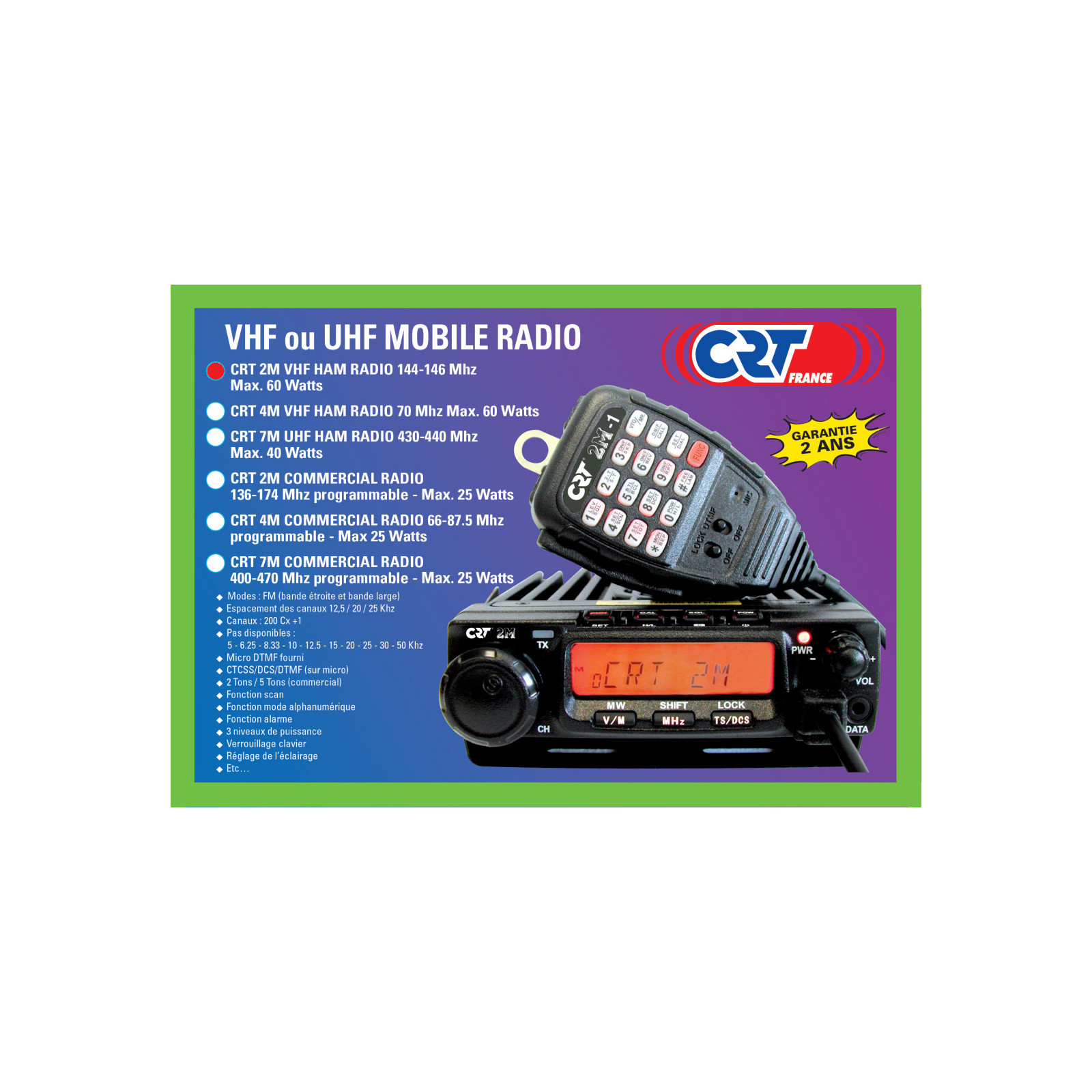 Postes VHF CRT TX000022