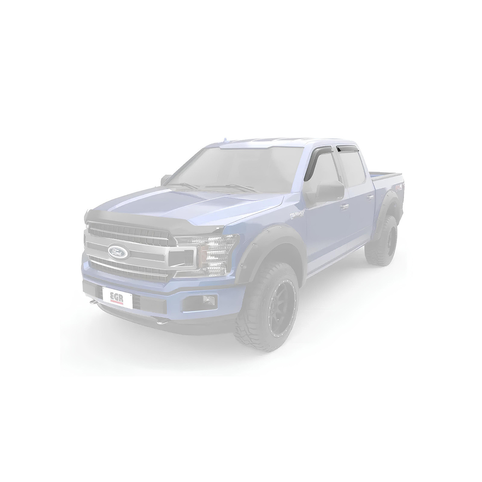 Jeu 4 déflecteurs de vitre avant et arrière EGR Hilux Vigo - montage collé