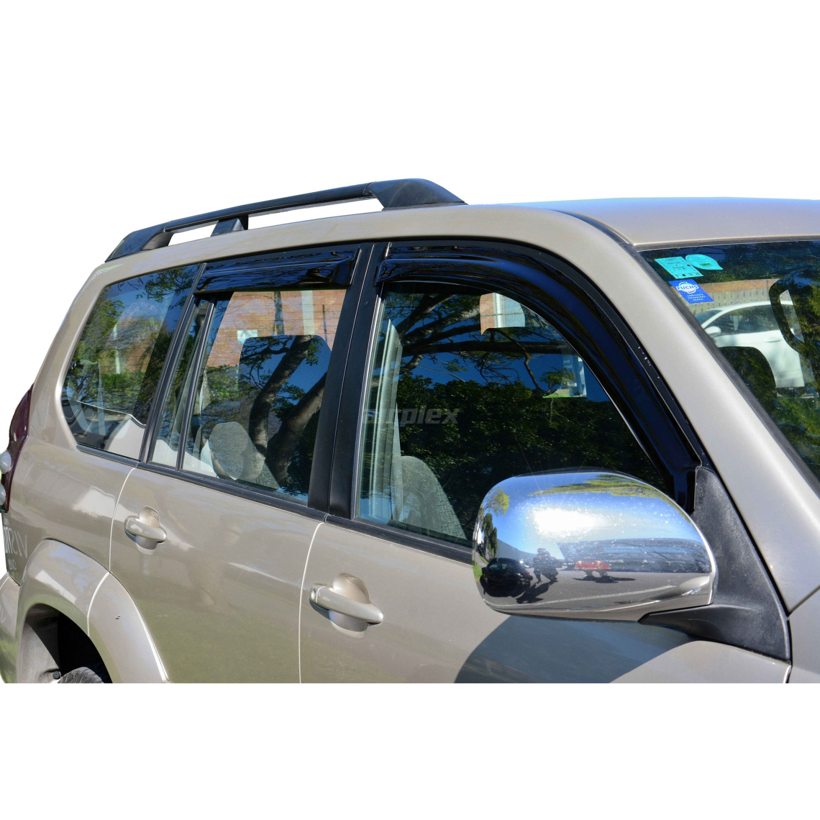 Jeu 4 déflecteurs de vitre avant et arrière Airplex KDJ120 - montage collé