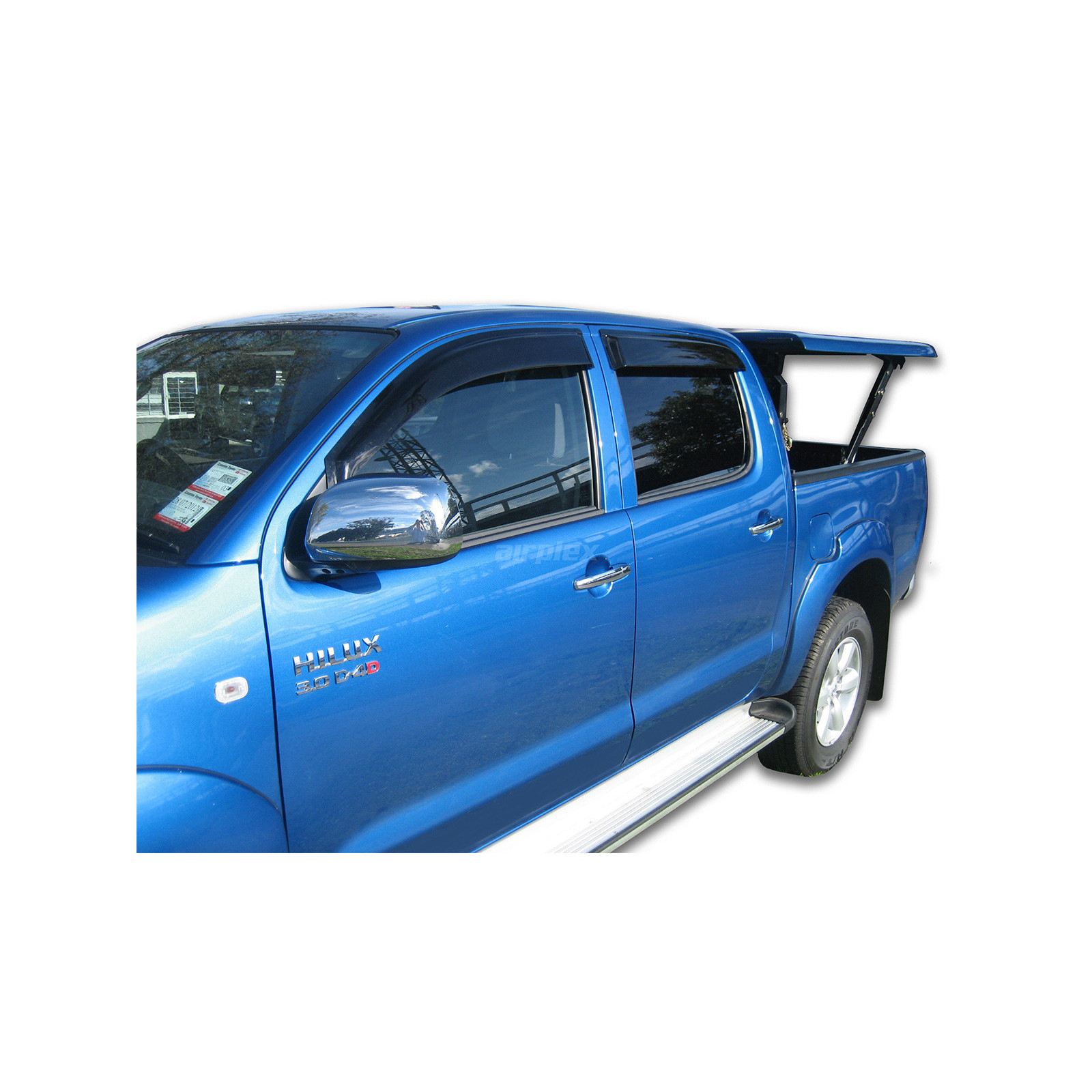 Jeu 4 déflecteurs vitre avant et arrière Hilux Vigo