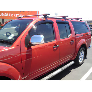 Jeu 4 déflecteurs vitre avant et arrière Nissan Navara D40