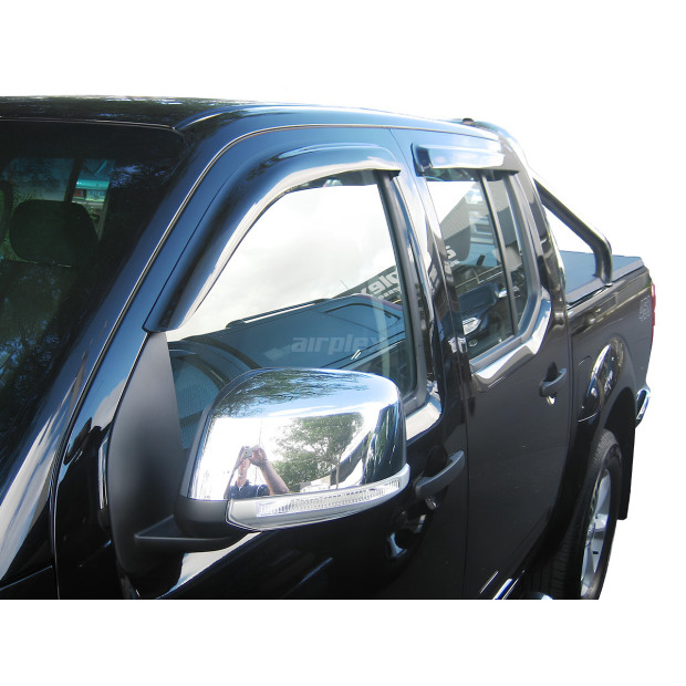 Jeu 4 déflecteurs vitre avant et arrière Nissan Navara D40