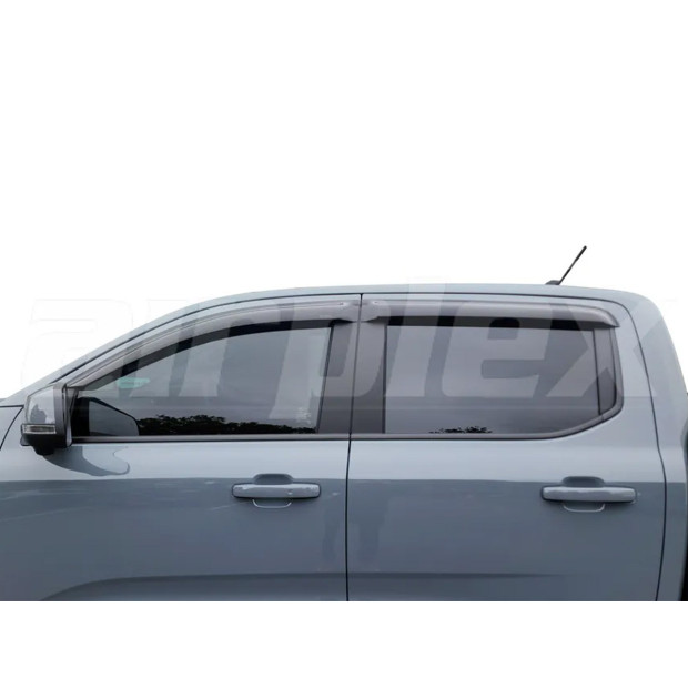 Jeu 4 déflecteurs vitre teintés avant et arrière Ford Ranger T9 VW Amarok