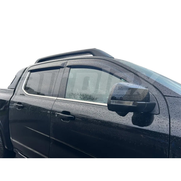 Jeu 4 déflecteurs vitre teintés avant et arrière Ford Ranger T9 VW Amarok