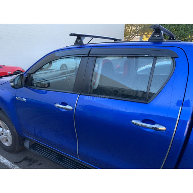 Jeu 4 déflecteurs vitre avant et arrière Hilux Revo