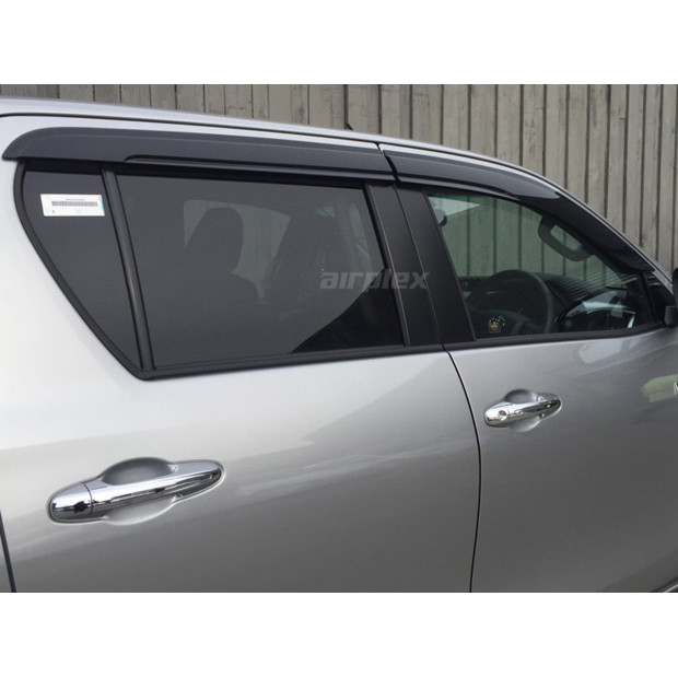 Jeu 4 déflecteurs vitre avant et arrière Hilux Revo