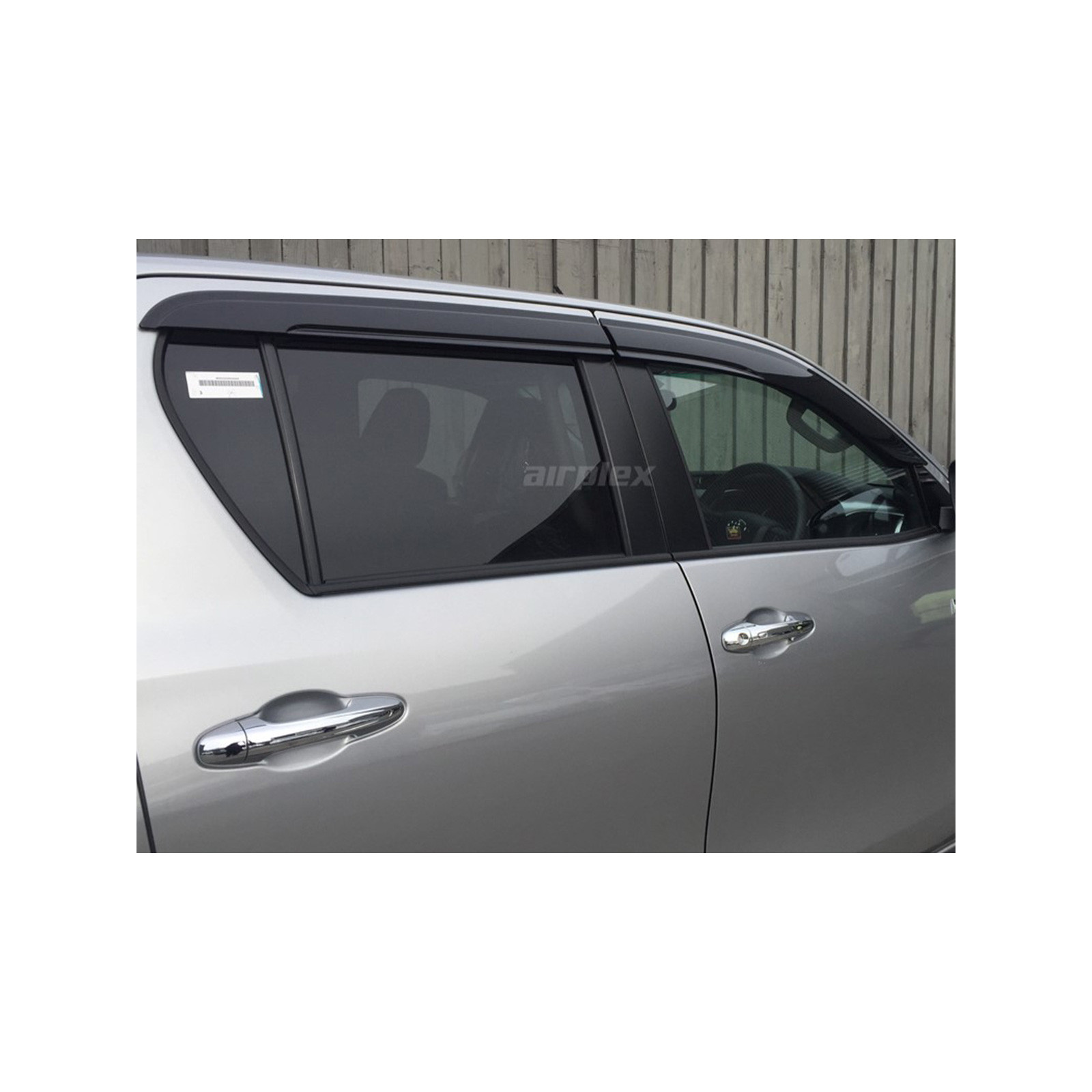 Jeu 4 déflecteurs vitre avant et arrière Hilux Revo