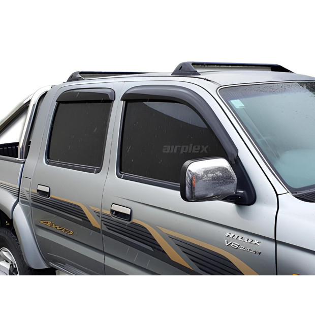 Jeu 4 déflecteurs vitre avant et arrière Toyota Hilux 1998-2004