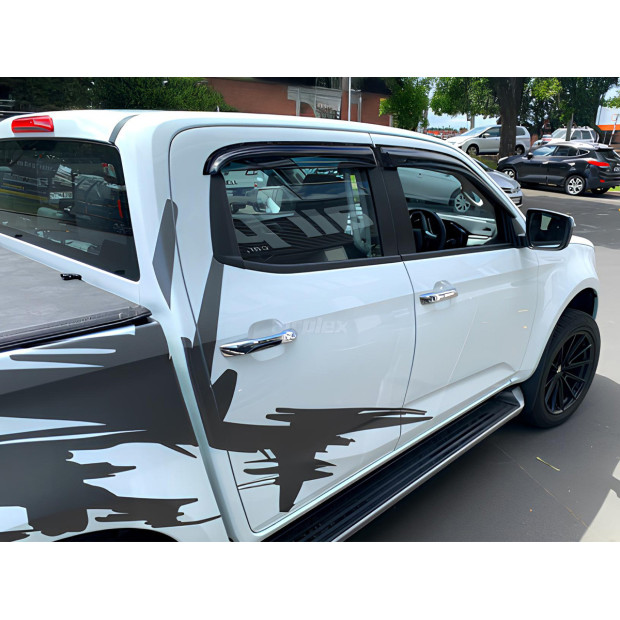Jeu 4 déflecteurs vitre avant et arrière Isuzu Dmax N57 N60 2020+