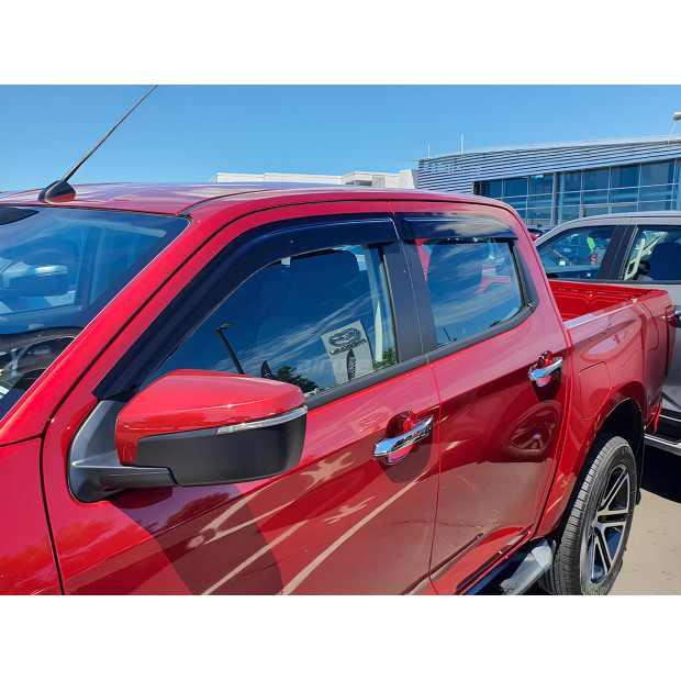 Jeu 4 déflecteurs vitre avant et arrière Isuzu Dmax N57 N60 2020+