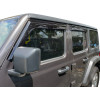 Jeu 4 déflecteurs vitre avant et arrière Jeep Wrangler JL et Gladiator JT