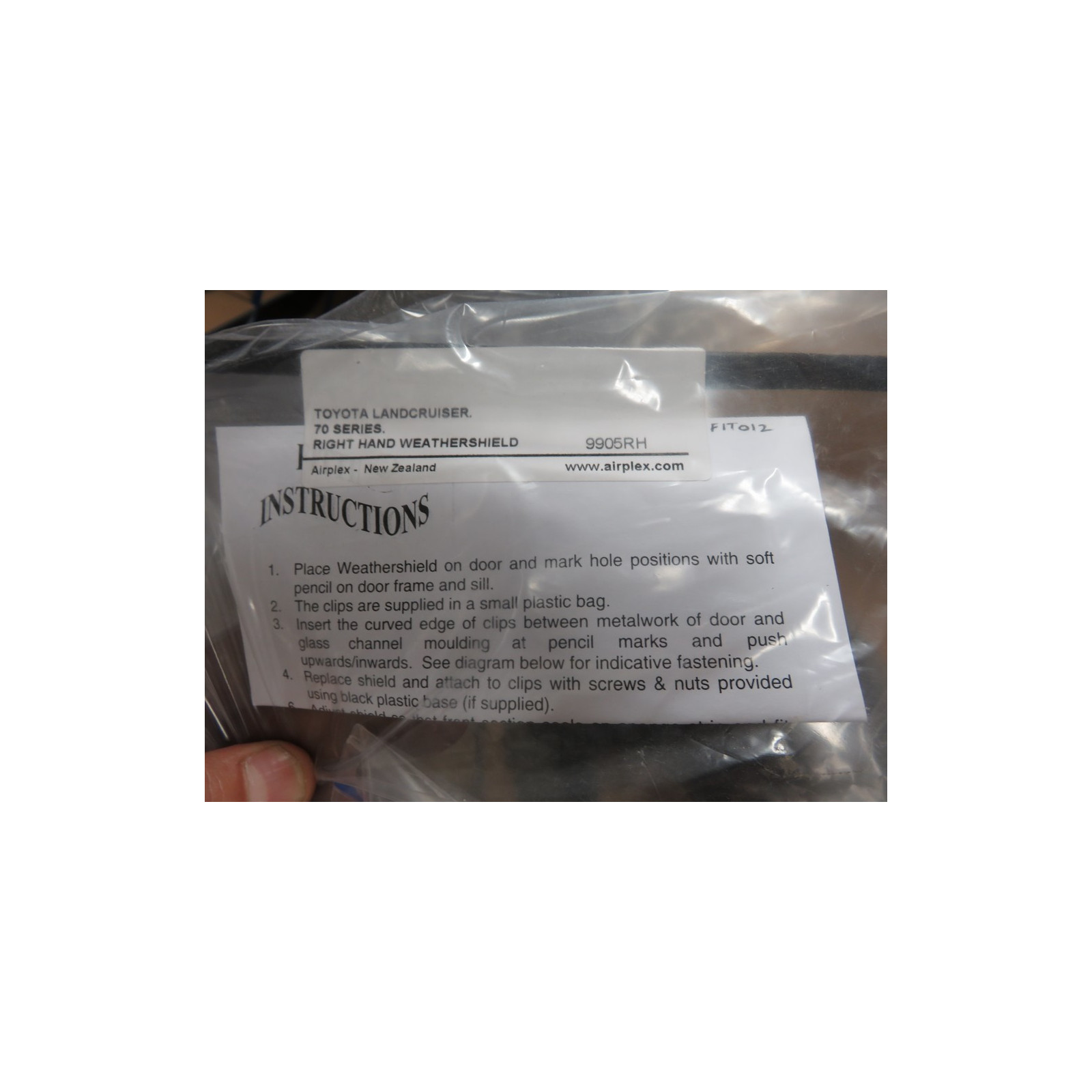 Déflecteur de vitre avant gauche HDJ80 - Gros modèle Airplex