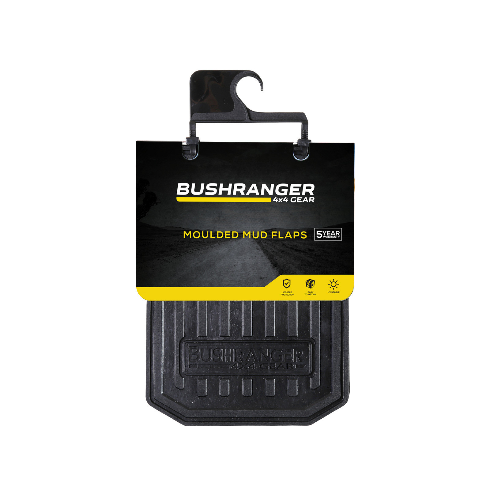 BUSHRANGER MOULDED MUDFLAP0SMALL 260 X 360MM