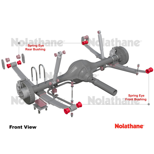Spring - eye front & rear bushing