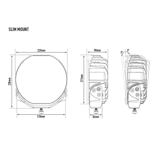 PHARE LED LAZER SENTINEL 9" HIGHLINE - WHITE