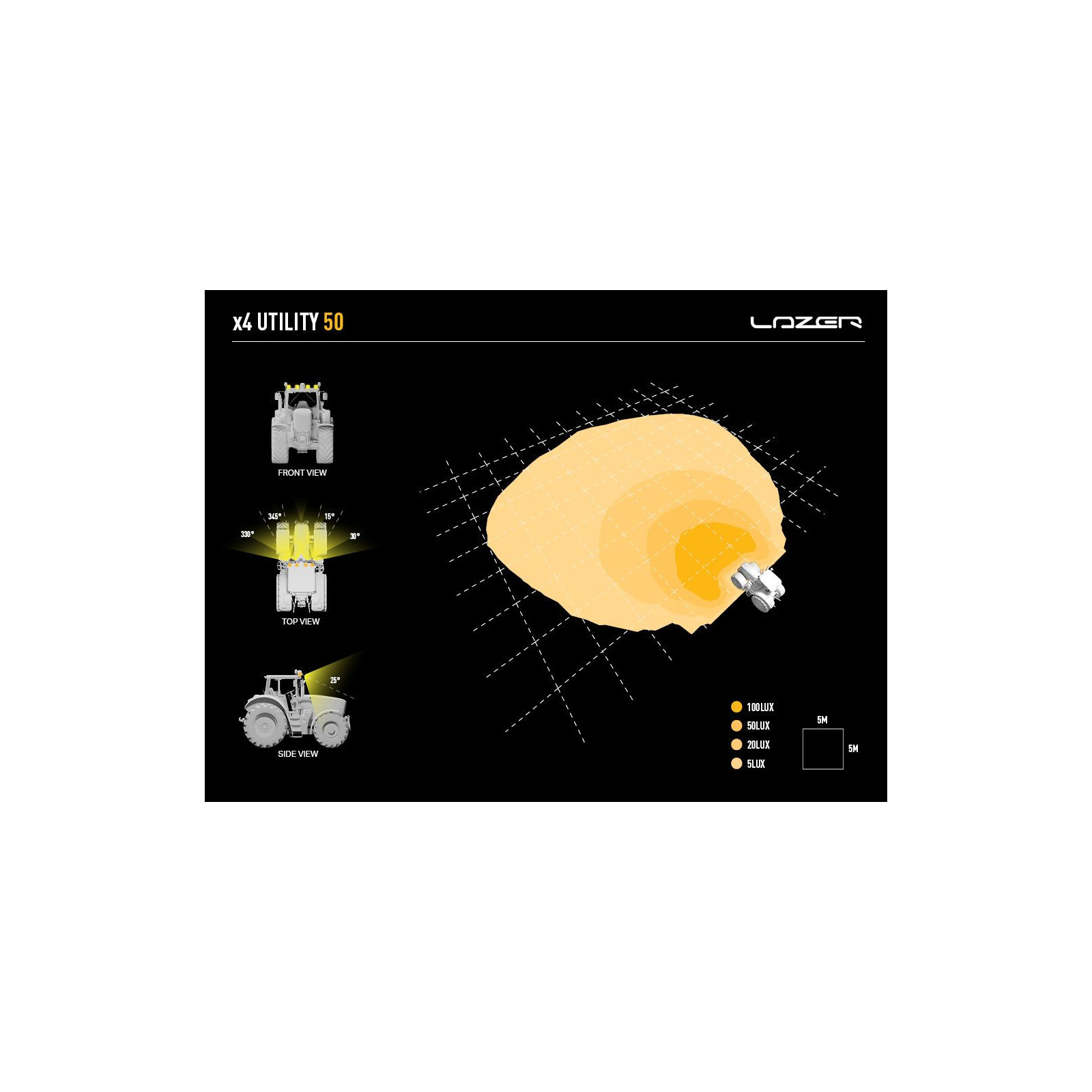 PHARE LED LAZER UTILITY-50 NOIR BEACON