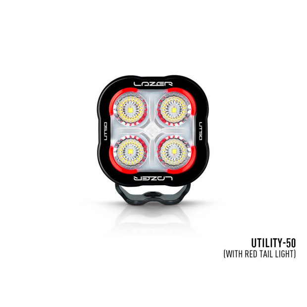 PHARE LED LAZER UTILITY-50 NOIR - FEU ARRIERE ROUGE