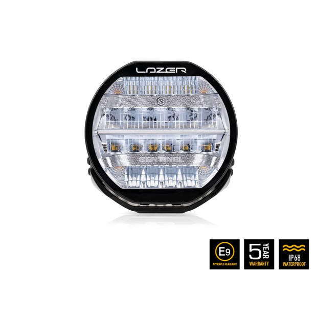 PHARE LED LAZER SENTINEL 9"  /  CHROME - Avec feux de position