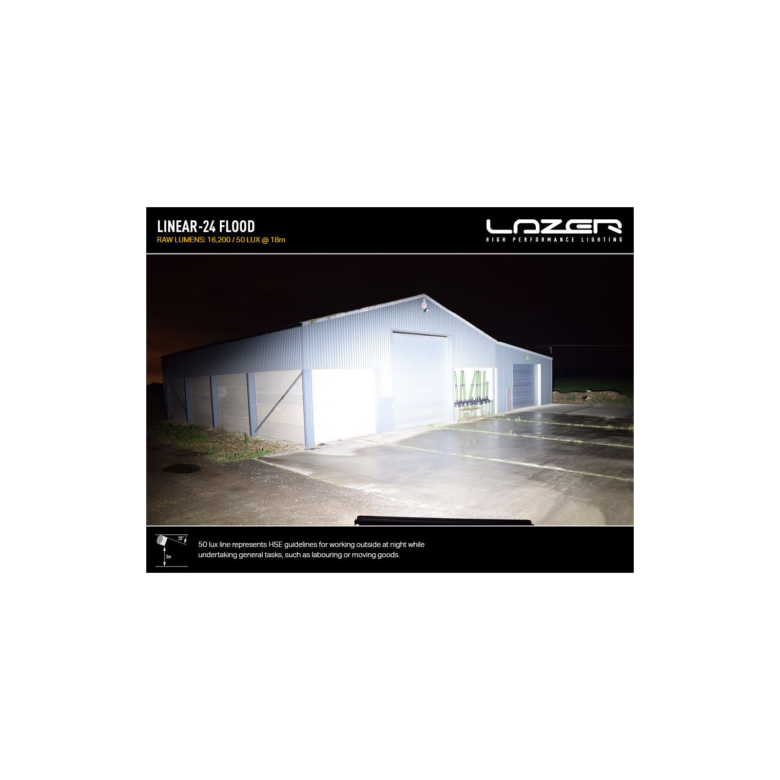 PHARE LED LAZER LINEAR 24 FLOOD