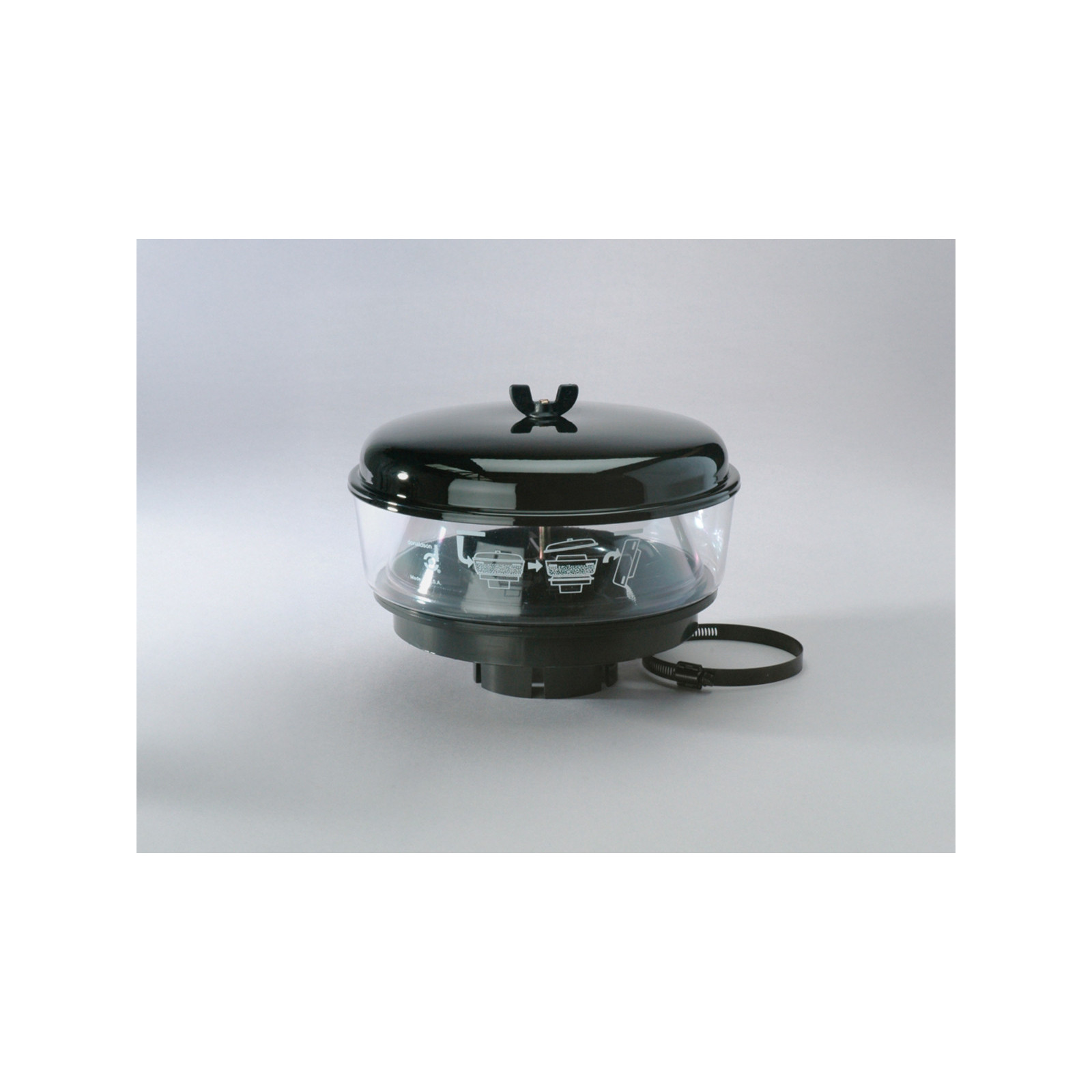 Préfiltre cyclonique Donaldson transparent Ø10" avec entrée Ø3.8"