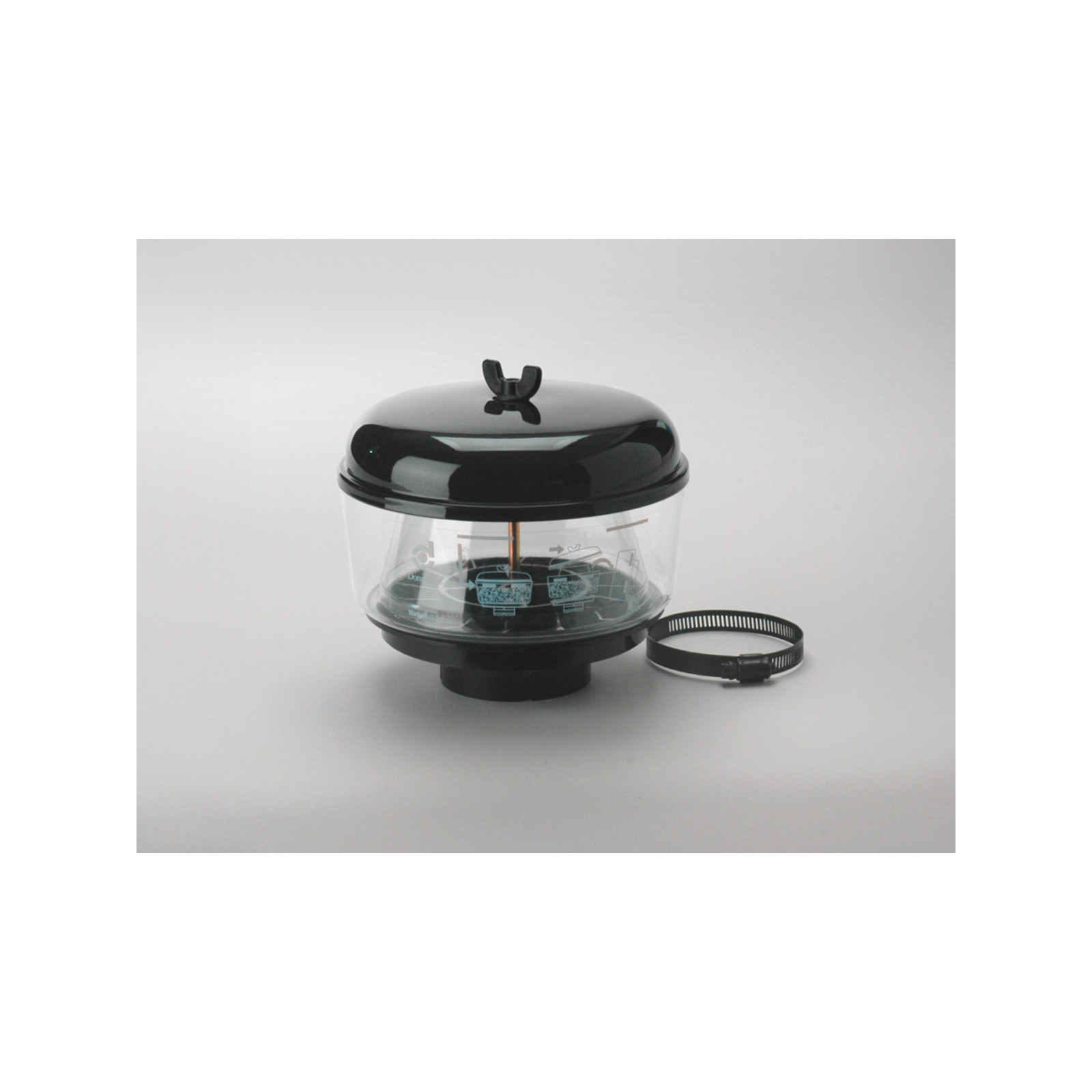 Préfiltre cyclonique Donaldson transparent Ø7" avec entrée Ø3"