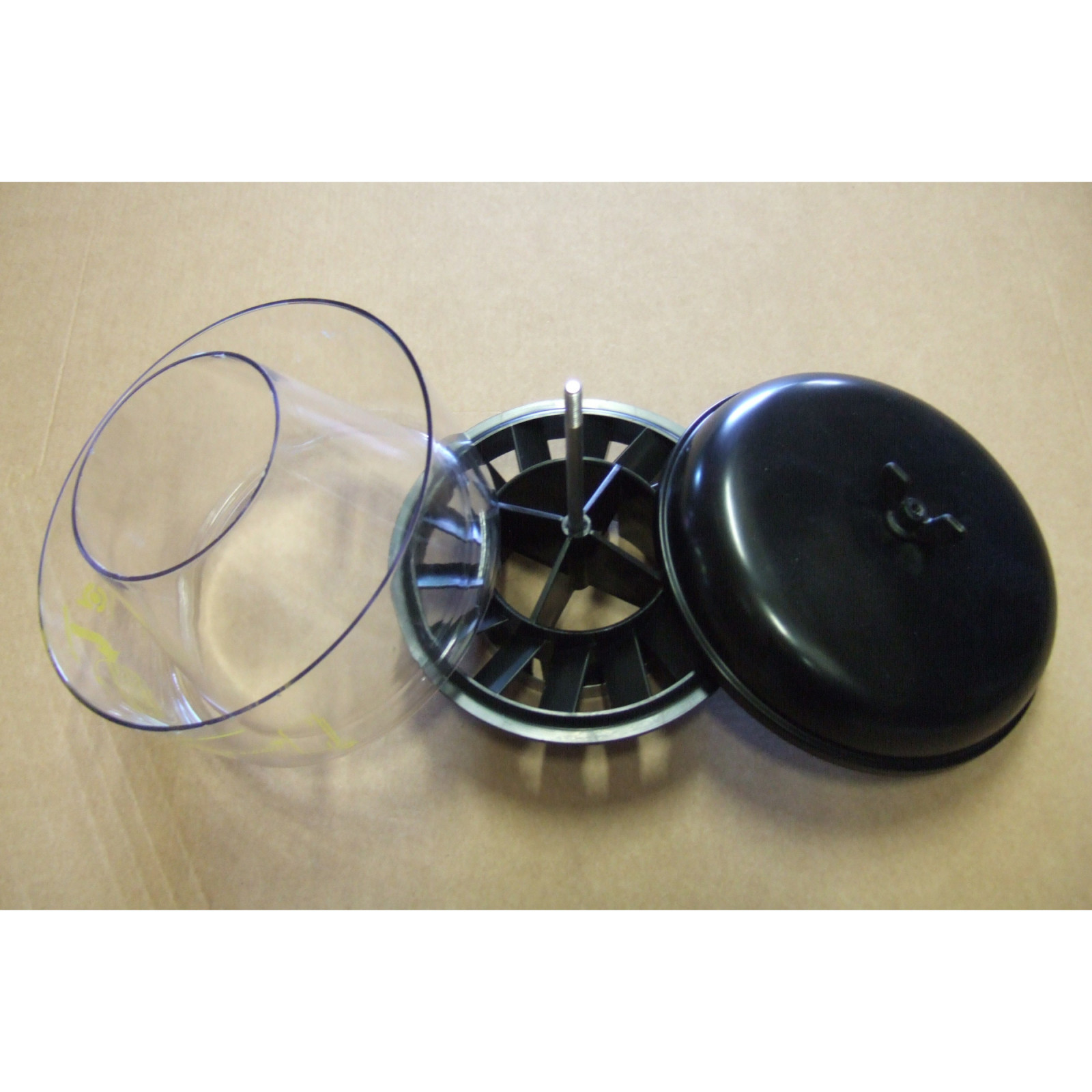 Préfiltre cyclonique Donaldson transparent Ø7" avec entrée Ø3"