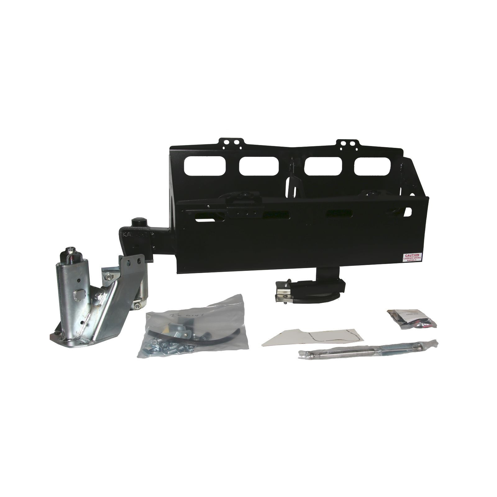 Porte jerrycan double côté gauche pour pare chocs arrière Kaymar sur Toyota Land Cruiser VDJ200