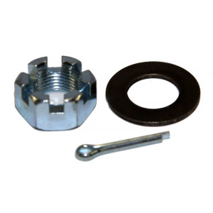 Set écrou rondelle et goupille de pivot pour porte roue arrière Kaymar