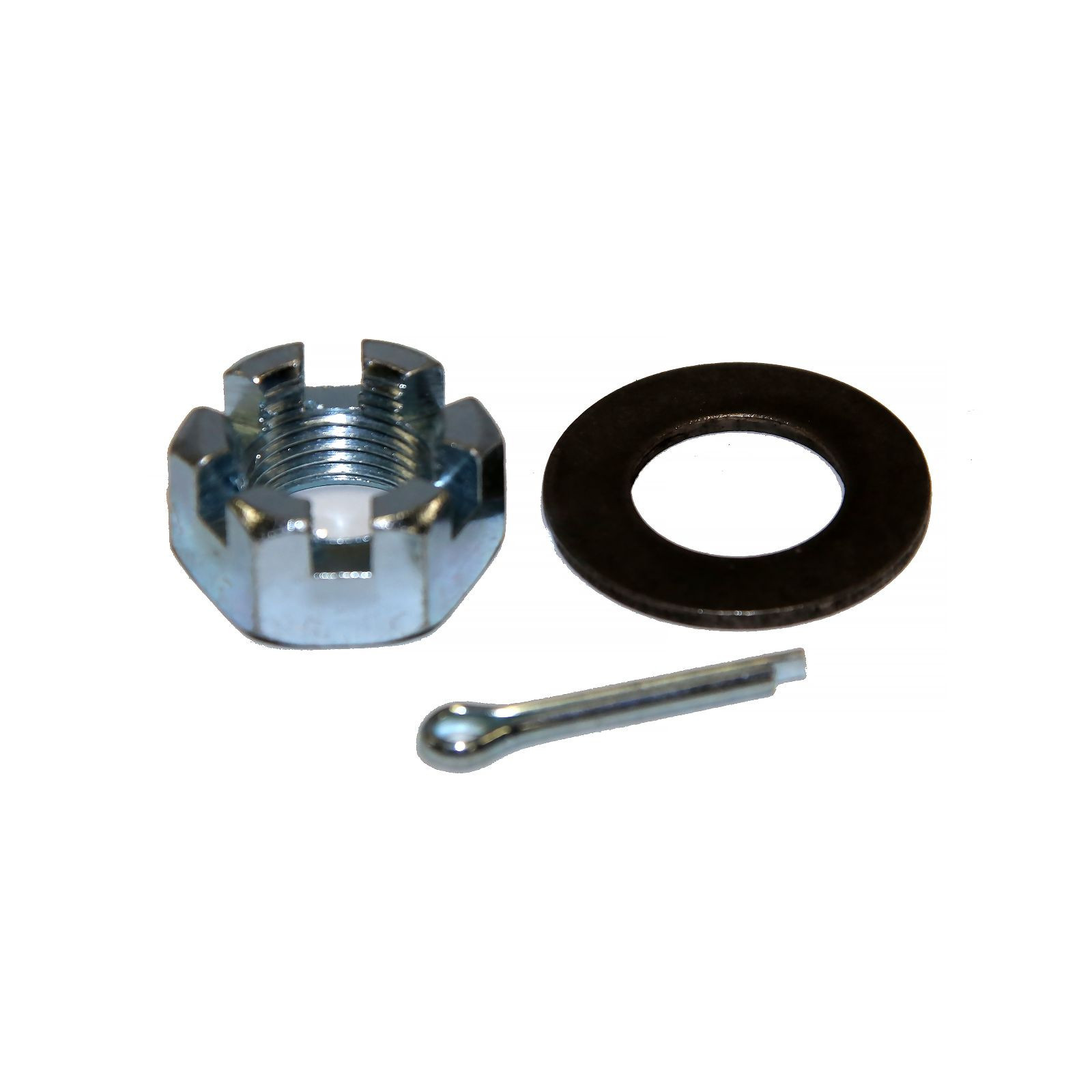 Set écrou rondelle et goupille de pivot pour porte roue arrière Kaymar