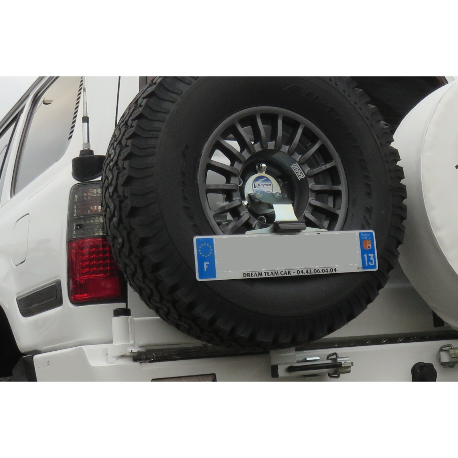 Porte roue de secours gauche Kaymar Toyota HDJ80 et Nissan Patrol GR Y60