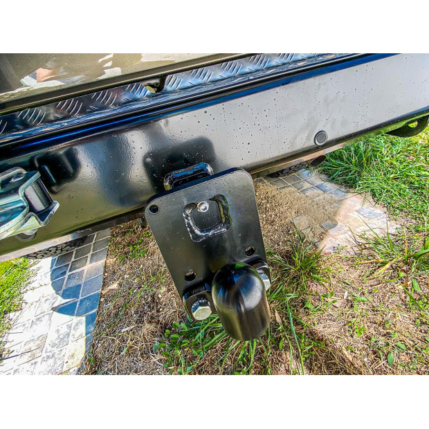 Entretoise homologuée avec rattrapage de jeu carré 2" attelage plaque 4 trous N4-Offroad