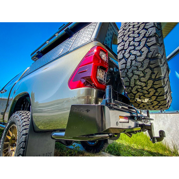 Entretoise homologuée avec rattrapage de jeu carré 2" attelage plaque 4 trous N4-Offroad