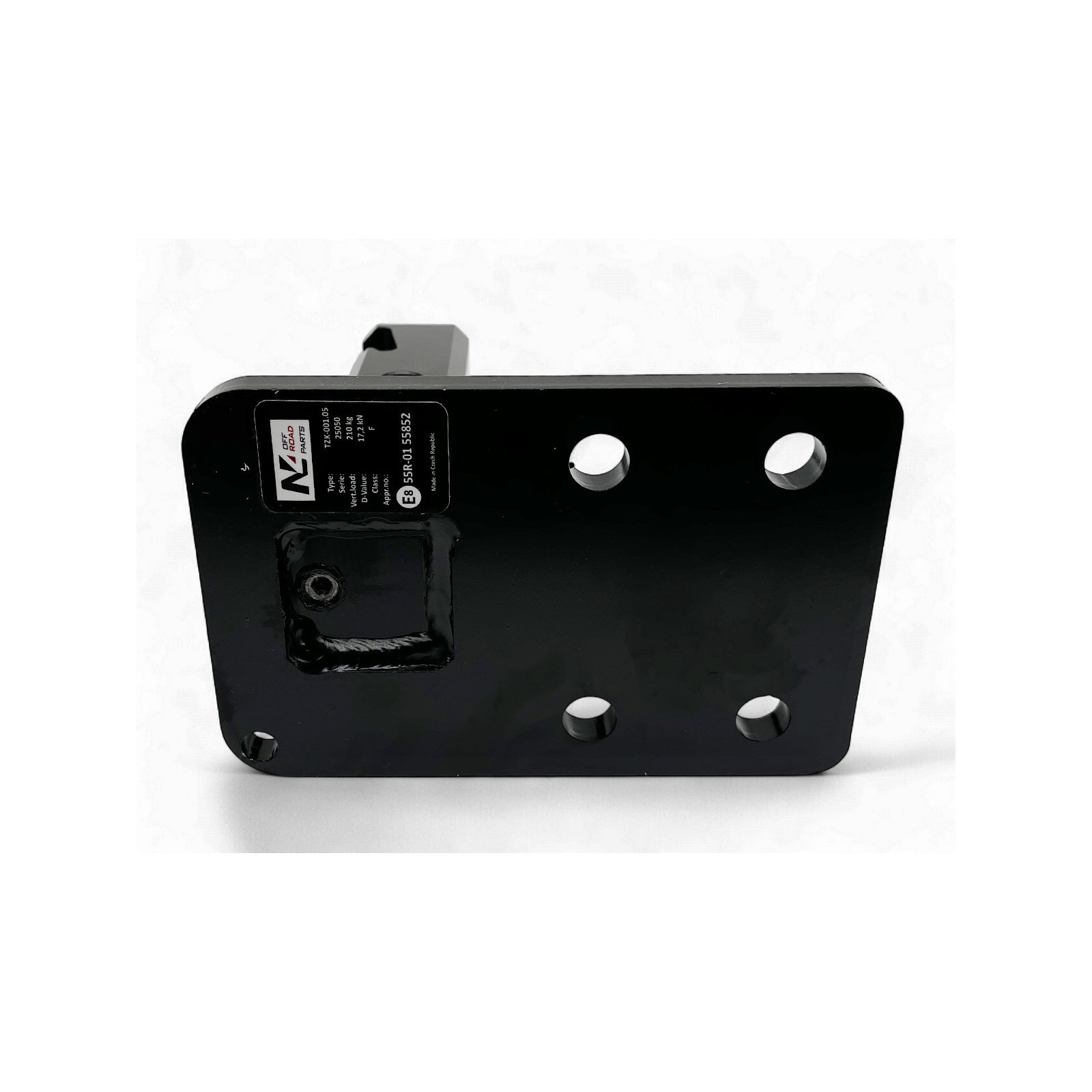 Entretoise homologuée avec rattrapage de jeu carré 2" attelage plaque 4 trous N4-Offroad