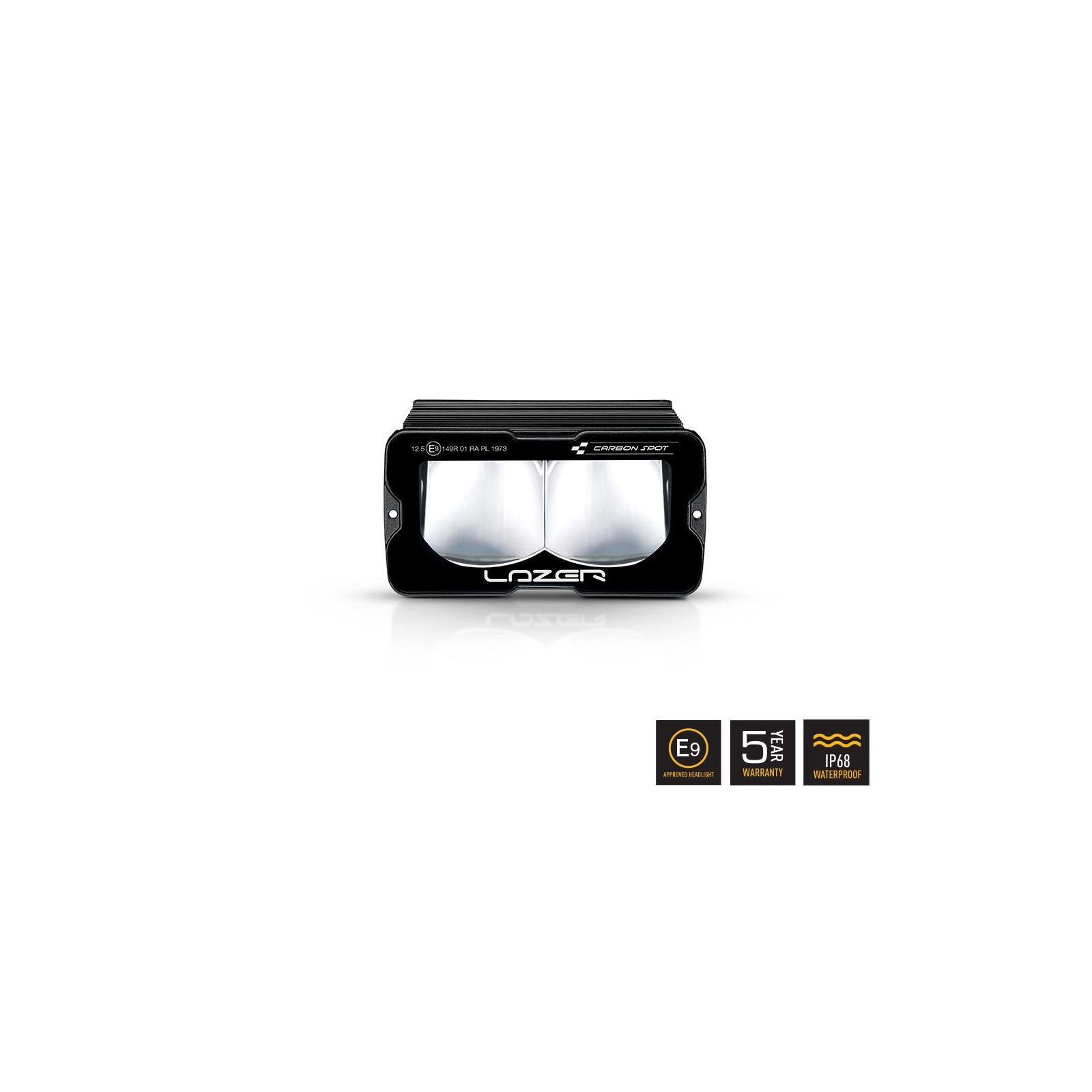 PHARE LED LAZER CARBON-2 SPOT (MODE FEU JAUNE)