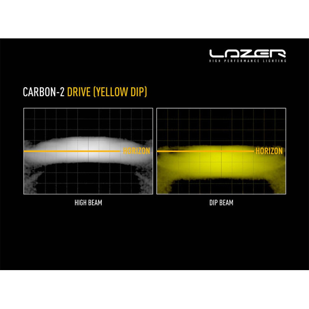 PHARE LED LAZER CARBON-2 DRIVE (MODE FEU JAUNE)