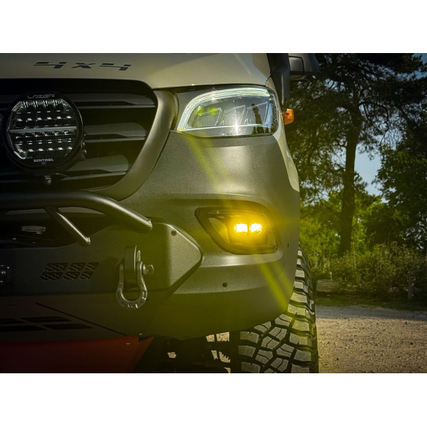 PHARE LED LAZER CARBON-2 DRIVE (MODE FEU JAUNE)