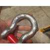 Manille lyre galvanisée - axe rouge - Ø22mm - 4750 kgs