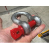 Manille lyre galvanisée - axe rouge - Ø22mm - 4750 kgs