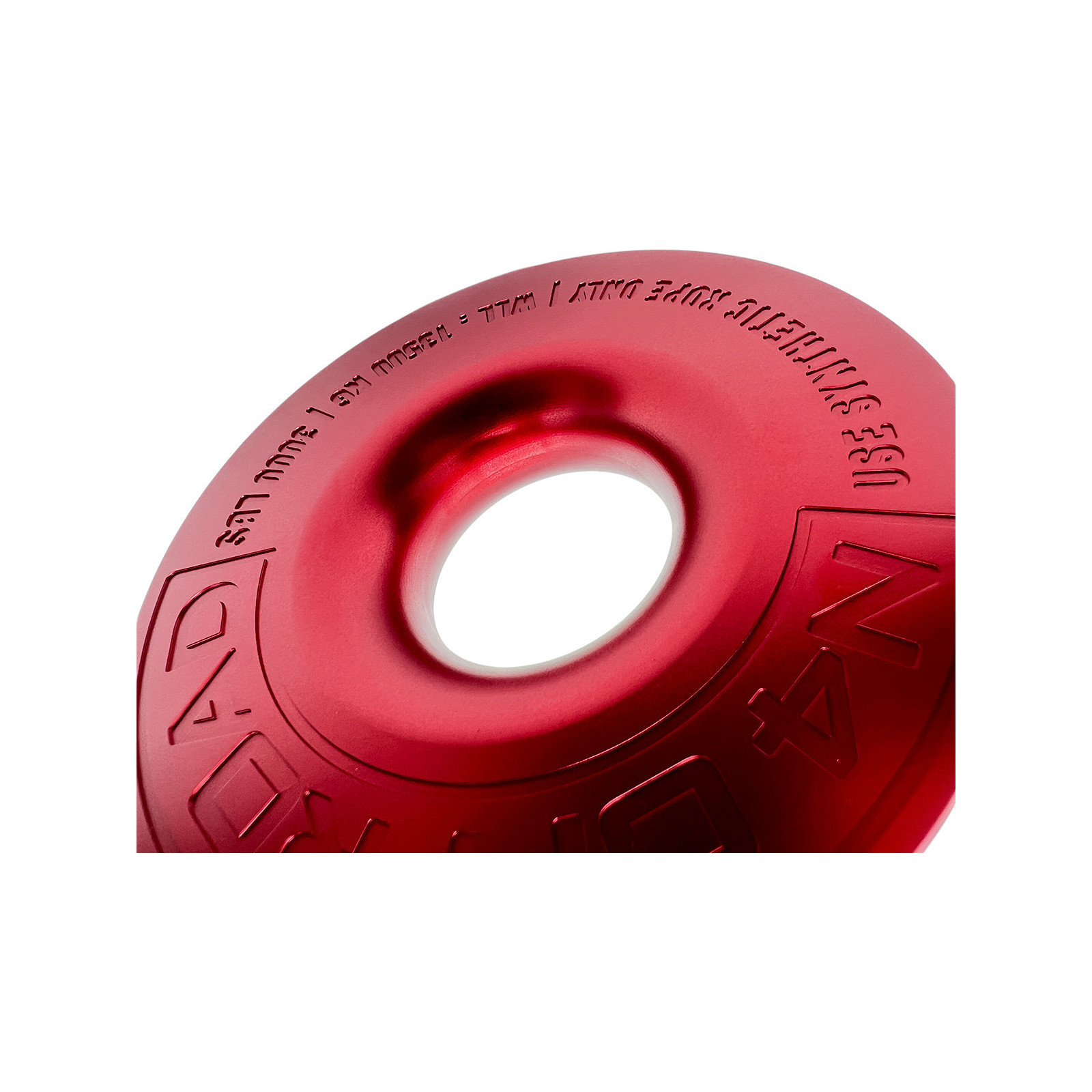 Anneau de treuillage alu 13.5T Ø148mm rouge N4-Offroad avec etui