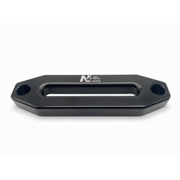 Ecubier aluminium noir pour corde de treuil synthétique N4-Offroad